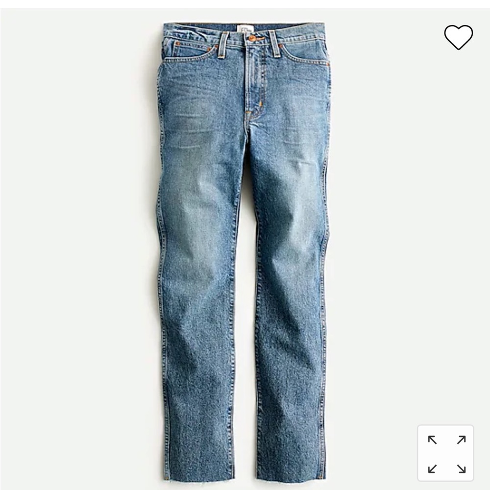 J crew 10inch vintage straight jeans. Wesley wash